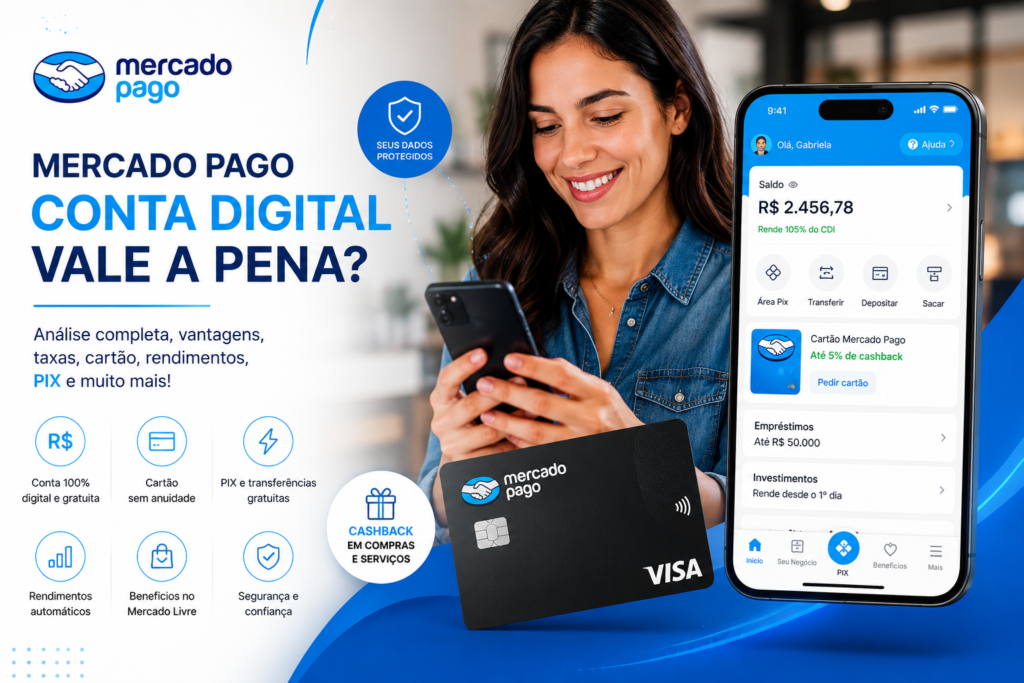 Mercado Pago 2026: Vale a Pena? Conta, Cartao e Rendimento